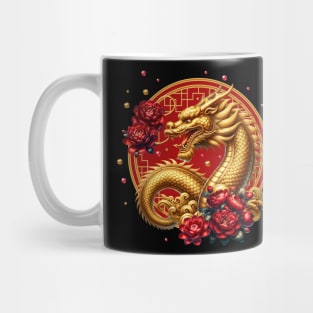 Gold Chinese New Year Dragon Mug